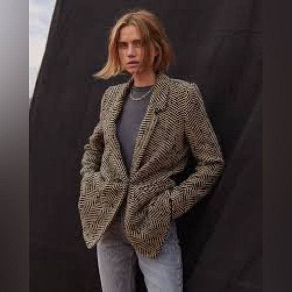 Anine Bing fishbone blazer size medium women’s - Picture 5 of 9